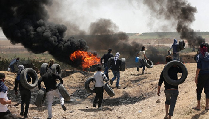 На границе сектора Газа вновь начались столкновения