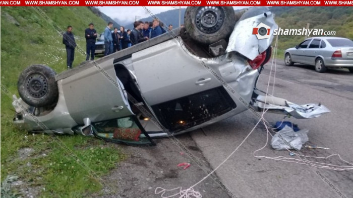 Խոշոր ավտովթար Լոռու մարզում. «Nissan»-ը բախվել է ապառաժ քարերին և գլխիվայր շրջվել. կա վիրավոր