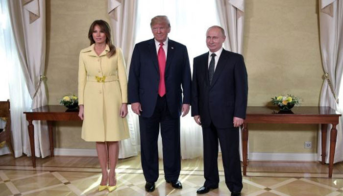 Пользователи обсудили лицо Меланьи Трамп после рукопожатия с Путиным