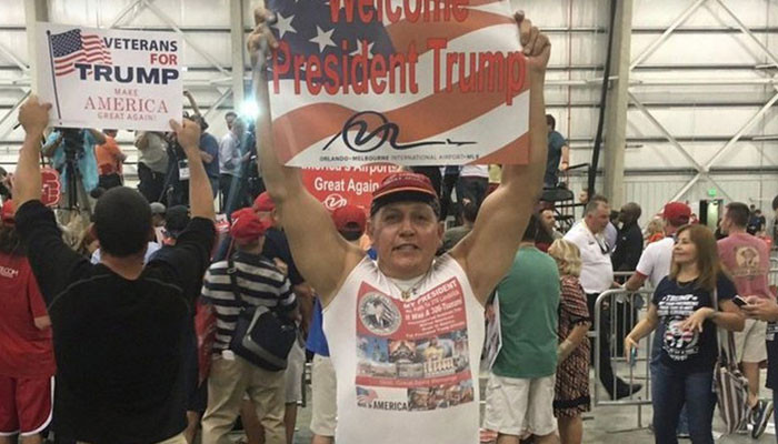 Michael Moore shares footage of US mail bomb suspect Cesar Sayoc at Trump rally