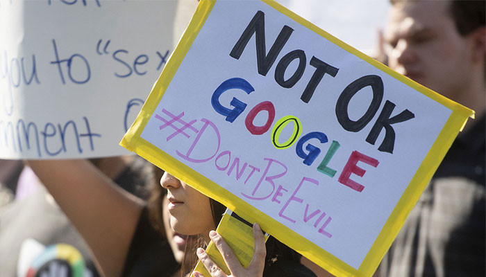 Google-ի աշխատակիցները բողոքում են ընկերությունում կանանց նկատմամբ սեռական ոտնձգությունների դեմ (տեսանյութ)