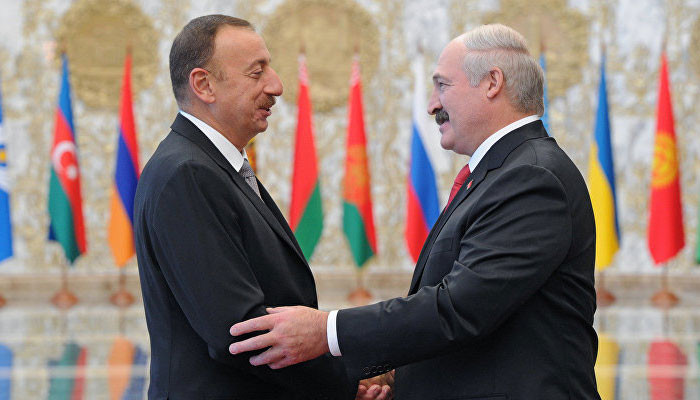 Встреча Лукашенко и Алиева проходит во Дворце Независимости