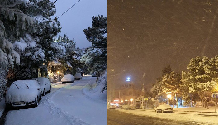 В школах Греции отменили занятия из-за мощного снегопада