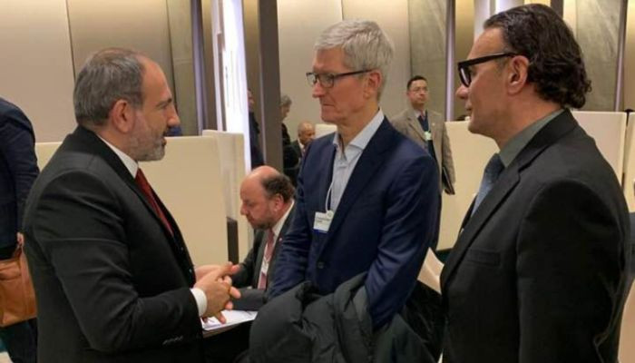 Timothy Cook of Apple is meeting with the Prime Minister of Armenia