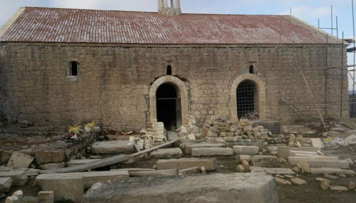 В церкви Св. Ованеса в Гадрутском районе ведутся восстановительные работы