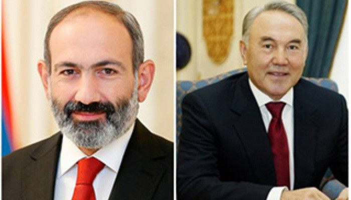Премьер-министр Пашинян провел телефонный разговор с Нурсултаном Назарбаевым