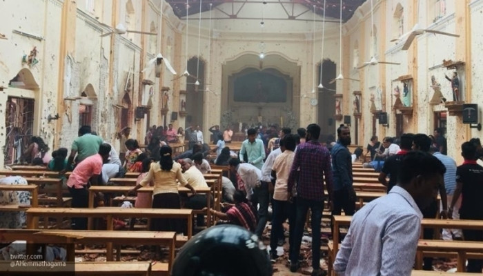 Опубликованы видео с мест взрывов в церквях и отелях Шри-Ланки