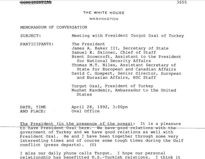 «Գաղտնի սղագրություն 1992թ.. Օզալը Բուշին համոզում է՝ Արցախը փոխանակել Մեղրիով». Թաթուլ Հակոբյան