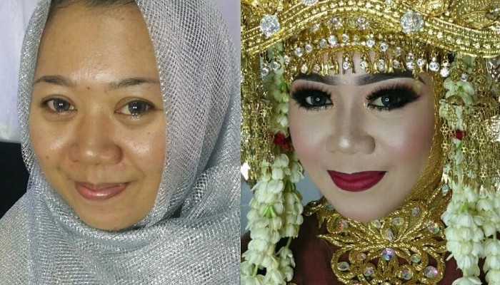 До и после перевоплощения: 21 невеста из Юго-Восточной Азии с макияжем