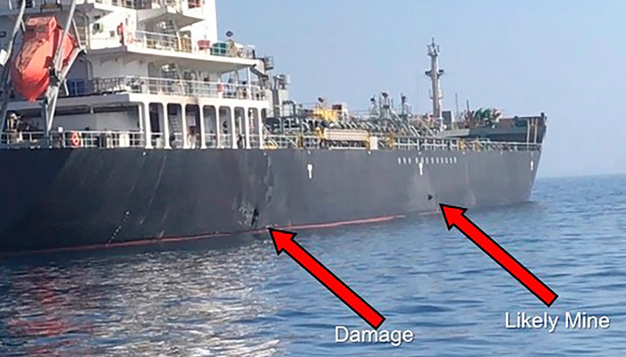 U.S. blames Iran for tanker attacks in Gulf of Oman, Iran rejects assertion