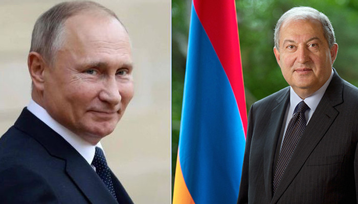 Владимир Путин поздравил Армена Саркисяна
