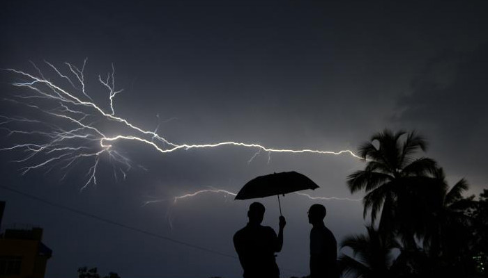 Во Флориде восемь человек пострадали от удара молнии