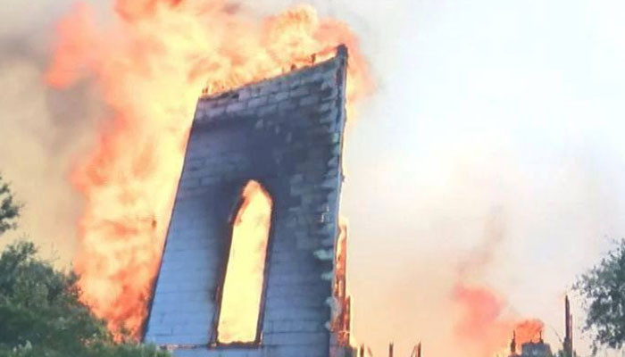 124-year-old Catholic church in Texas burns to the ground