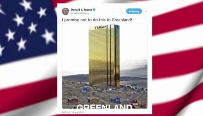 Трамп в шутку пообещал не строить в Гренландии позолоченный небоскреб
