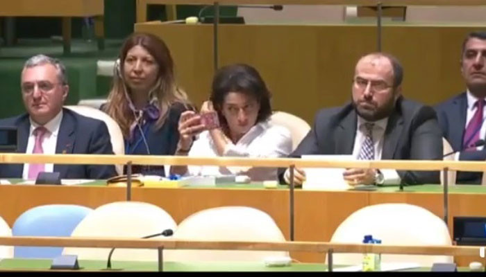 Համացանցում տարածվում է Աննա Հակոբյանի ինքնահարդարման տեսանյութը՝ ՄԱԿ-ի նստաշրջանում