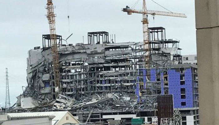 Hard Rock Hotel under construction collapses in downtown New Orleans