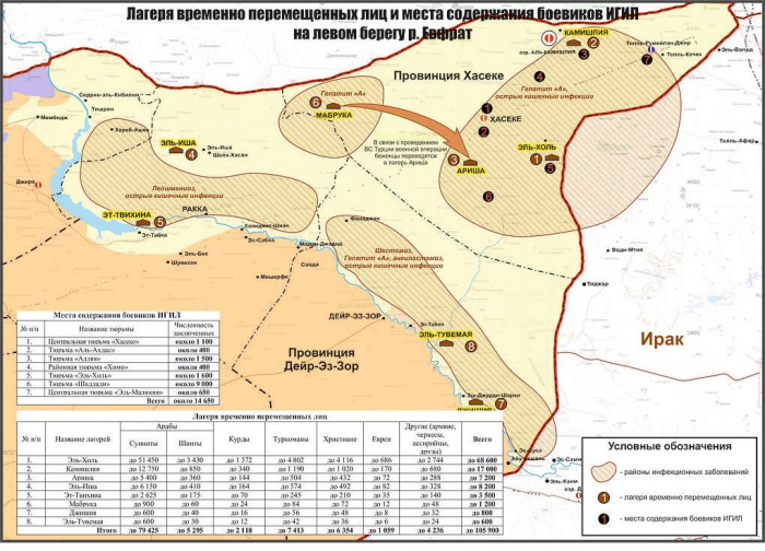 Սիրիայում քրդական ուժերի կողմից վերահսկվող ճամբարների քարտեզը
