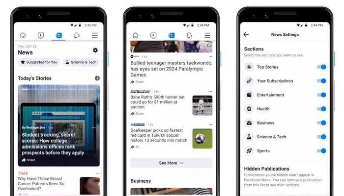 A new Facebook News tab is starting to roll out in the United States