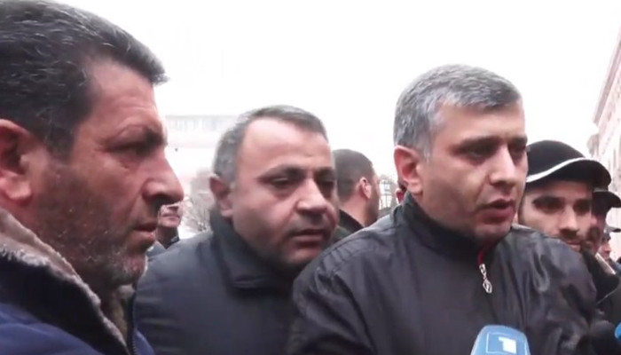 Акция протеста скотоводов Армении против обязательного требования об убое на скотобойне
