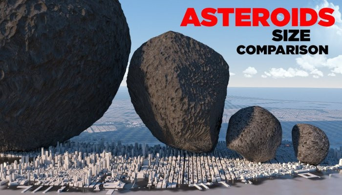 These are the sizes of some asteroids compared to New York City