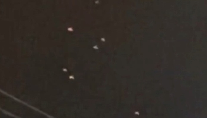 UFO fleet flying over Cleveland