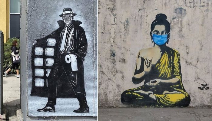 30 честных граффити о том, как коронавирус изменил мир