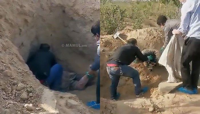 Paralysed mother, 79, who was 'buried alive in an abandoned tomb by her son' miraculously survives after being trapped in the pit for three days