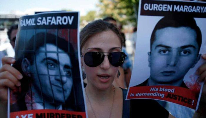 Relatives of Armenian axed to death by Azeri officer call for justice