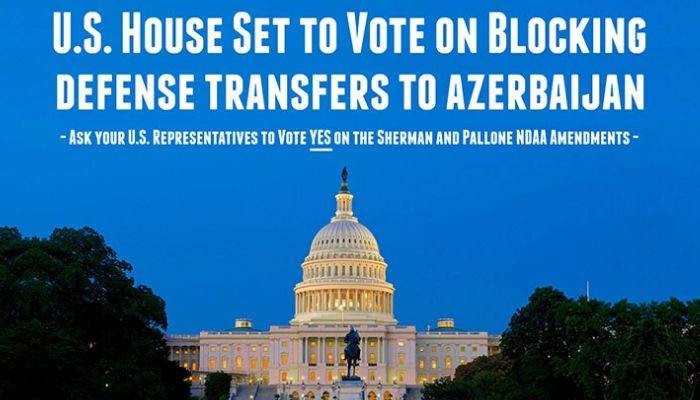 U.S. House to сonsider measures blocking transfer of defense articles to Azerbaijan