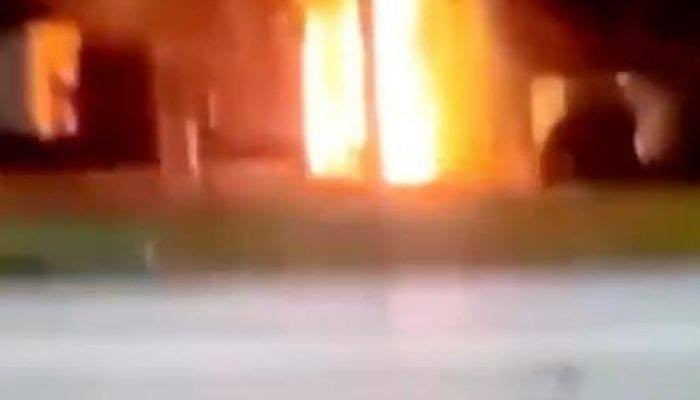 Armenian cafe in Kiev, Ukraine in set on fire by azerbaijanis․ #ZartonkMedia