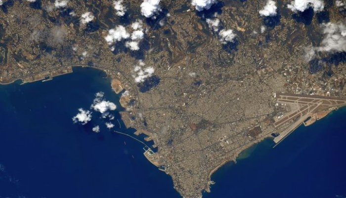 Астронавт снял полуразрушенный Бейрут из космоса