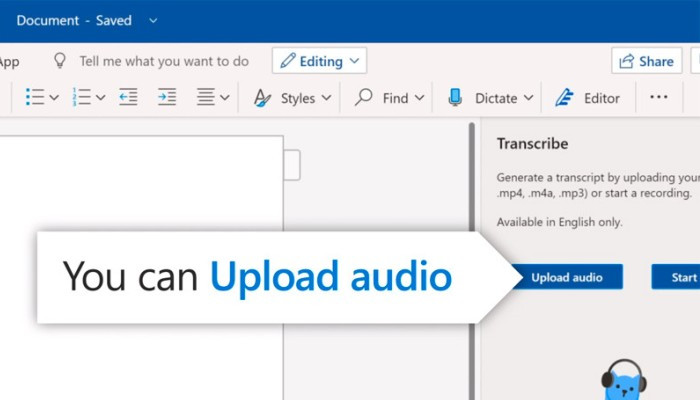Microsoft-ը Word-ում ավելացրել է ձայնագրությունների վերծանման գործառույթը