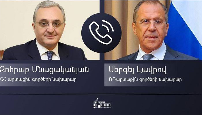 Phone conversation of Zohrab Mnatsakanyan with Sergey Lavrov