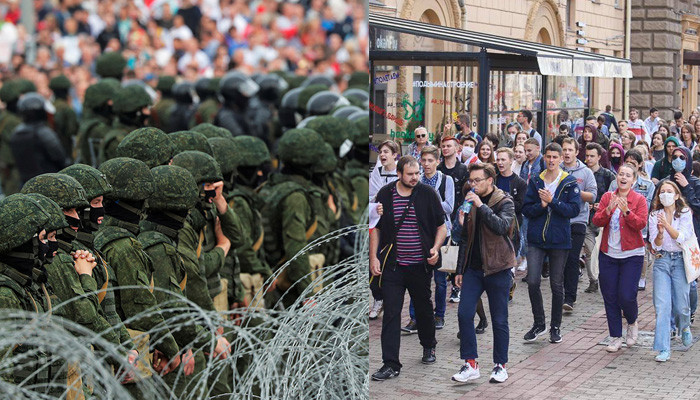 Студенты вышли на протестный марш в Минске