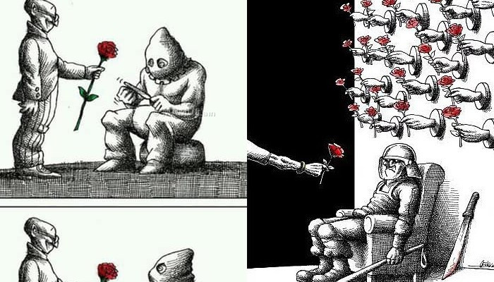 Իրանցի ծաղրանկարիչը գիտի խաղաղ ակցիաների ու բռնակալների իրական պատկերը