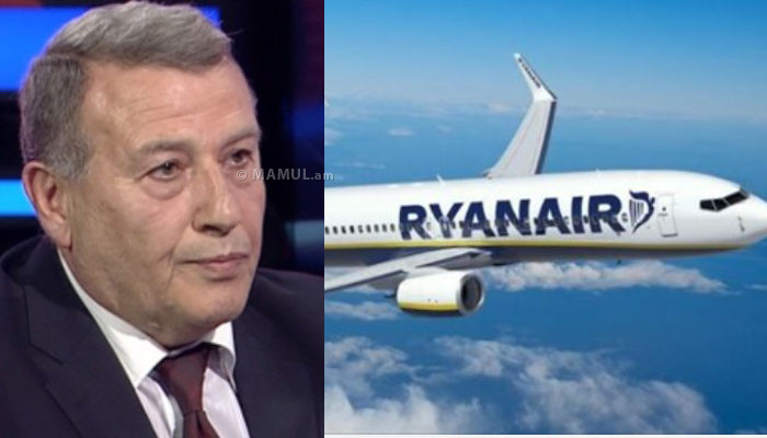 «#RyanAir-ն ինքնարժեքից ցածր գնով թռիչքներ չի կատարել». Հակոբ Ճաղարյան