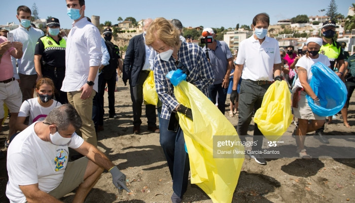 Queen Sofia Of Spain Attends The International Beach Cleanup Day