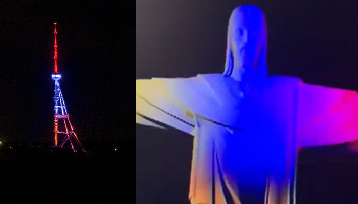 Թբիլիսիի հեռուստաաշտարակն ու Ռիո դե Ժանեյրոյի Հիսուս Ամենափրկիչ արձանը լուսավորվել են ՀՀ դրոշի գույներով