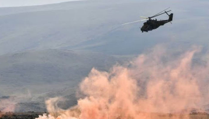 На территории Леле Тепе подразделения Армии обороны сбили боевой вертолет противника