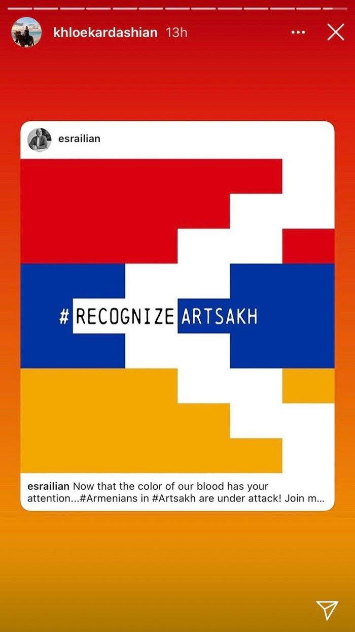 "Recognize Artsakh": The Kardashian sisters again made a publication