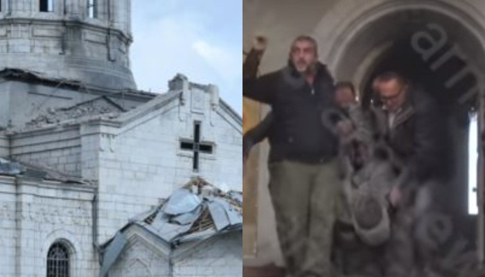 Защитник прав человека Арцаха посетил пострадавших в церкви Шуши журналистов