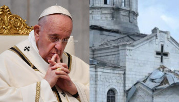 Pope Francis condemns targeting of churches