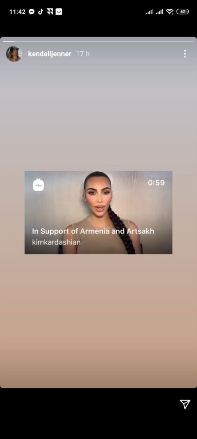 Kendall Jenner made a Pro-Armenian publication