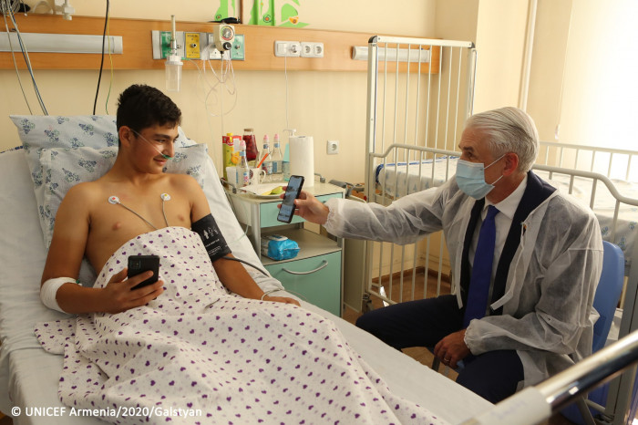 The #UN Resident Coordinator visited children injured in Armenia and the Nagorno-Karabakh conflict zone