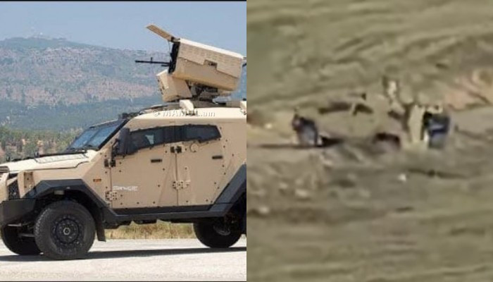 На видео видно уничтожение бронетехники Sandcat израильского производства