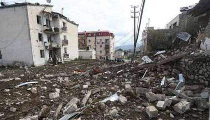 Ռազմական ավիացիայի կիրառմամբ ռմբակոծվել է Մարտակերտ քաղաքը
