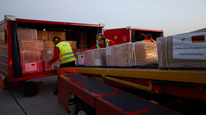 Humanitarian aid from Cyprus Armenians arrives in Yerevan