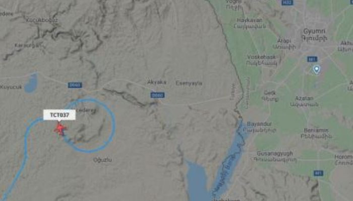 Турецкий БПЛА Bayraktar TB2 осуществляет разведывательный полет у армяно-турецкой границы
