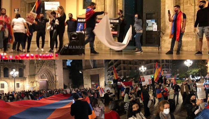 Հայերի խաղաղ բողոքի ակցիան` Վալենսիայում