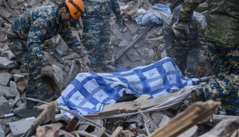 A rocket has landed on a house in Stepanakert, three civilians were killed